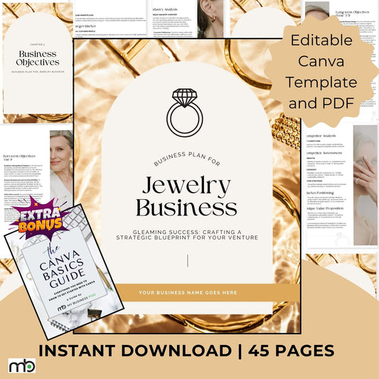 Jewelry Business Plan, Jewellery Business Plan, Jewelry Business, Jewellery Business, Business Plan Template, Business Plan Printable, Biz