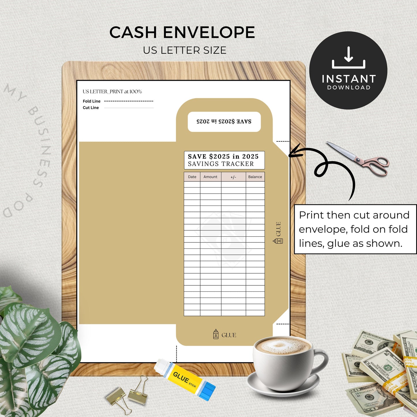 Printable Savings Tracker, Save 2025 in 2025, Financial Goals, Template, Saving Challenge Bundle, Organizer, Envelope, Goal, Money, Budget