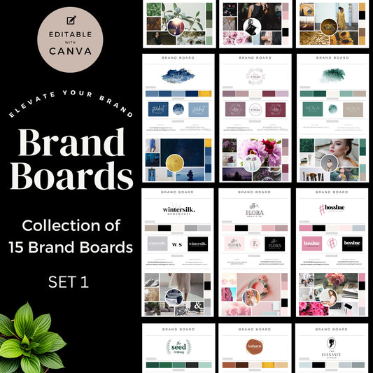 Branding Boards, Toolbox, Logo Design and Brand, Logos, Visual Identity pack, color palette, colors, graphics, Business Branding, board, kit