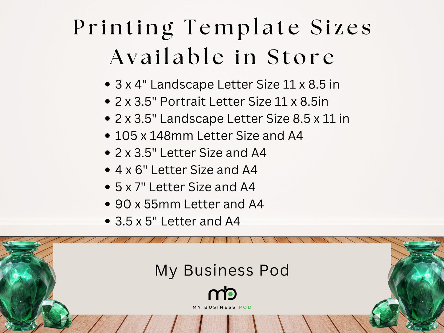 Printing Template 2 x 3.5 inch Portrait Print and Cut Canva Multi Page Template 2x3.5" Blank Card Layout Business Card Frame Affirmations