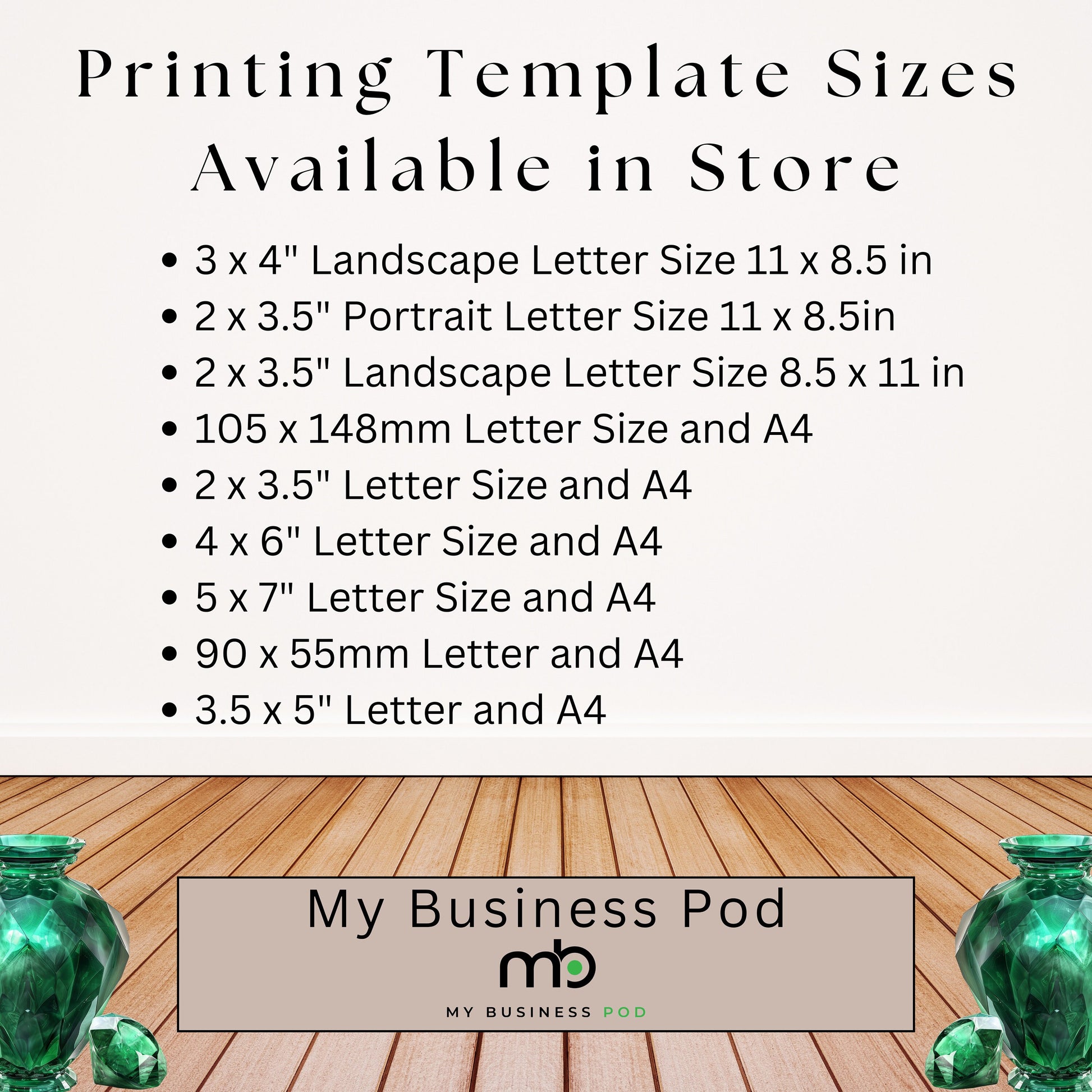 Printing Template 2 x 3.5 inch Landscape Print and Cut Canva Multi Page Template 2x3.5" Blank Card Layout Business Card Frame Manifestation