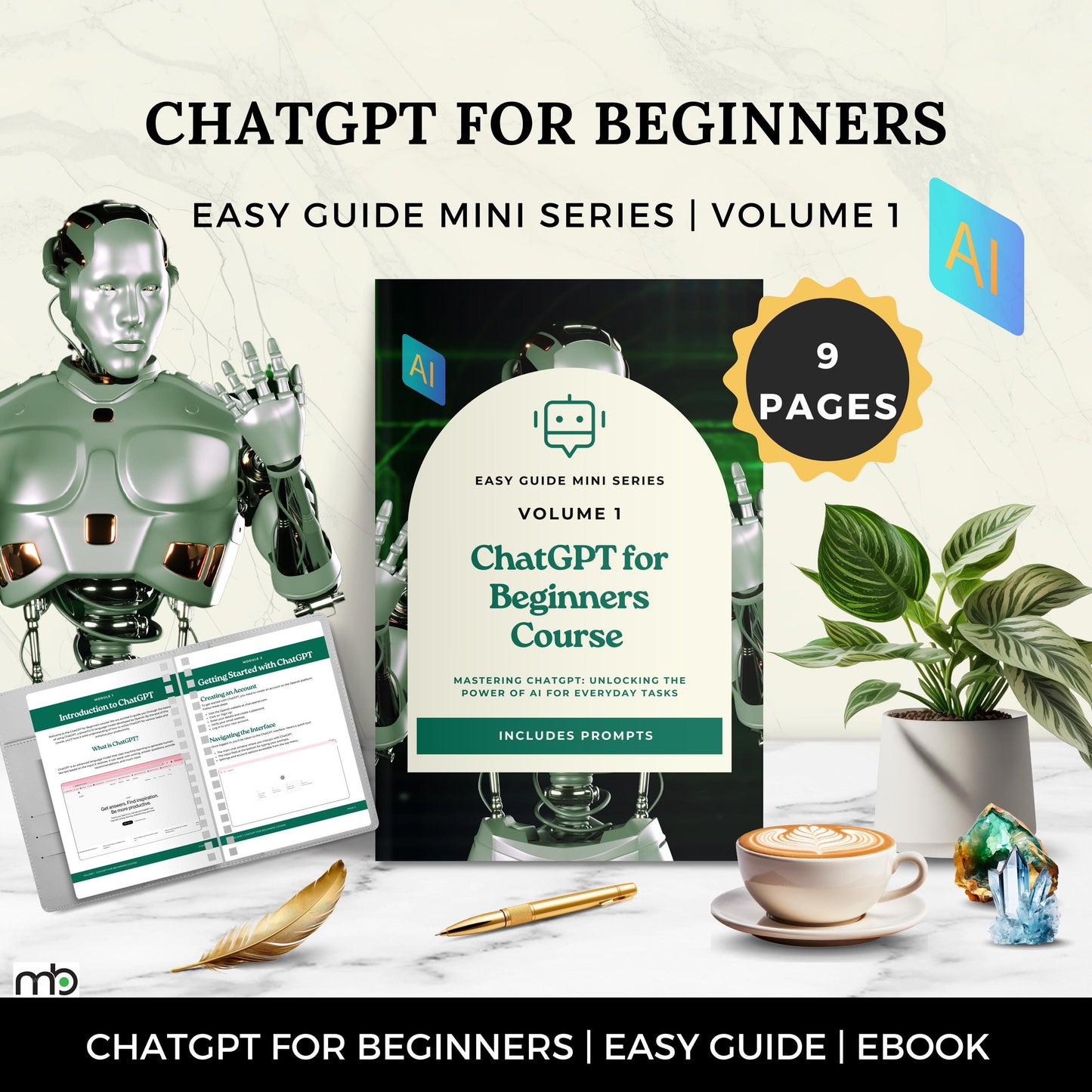 ChatGPT Mastery Bundle, Beginners Course, Business, Prompts, Commands, Blogging, Youtube, Social Media, AI Resources, Learn ChatGPT, Tools