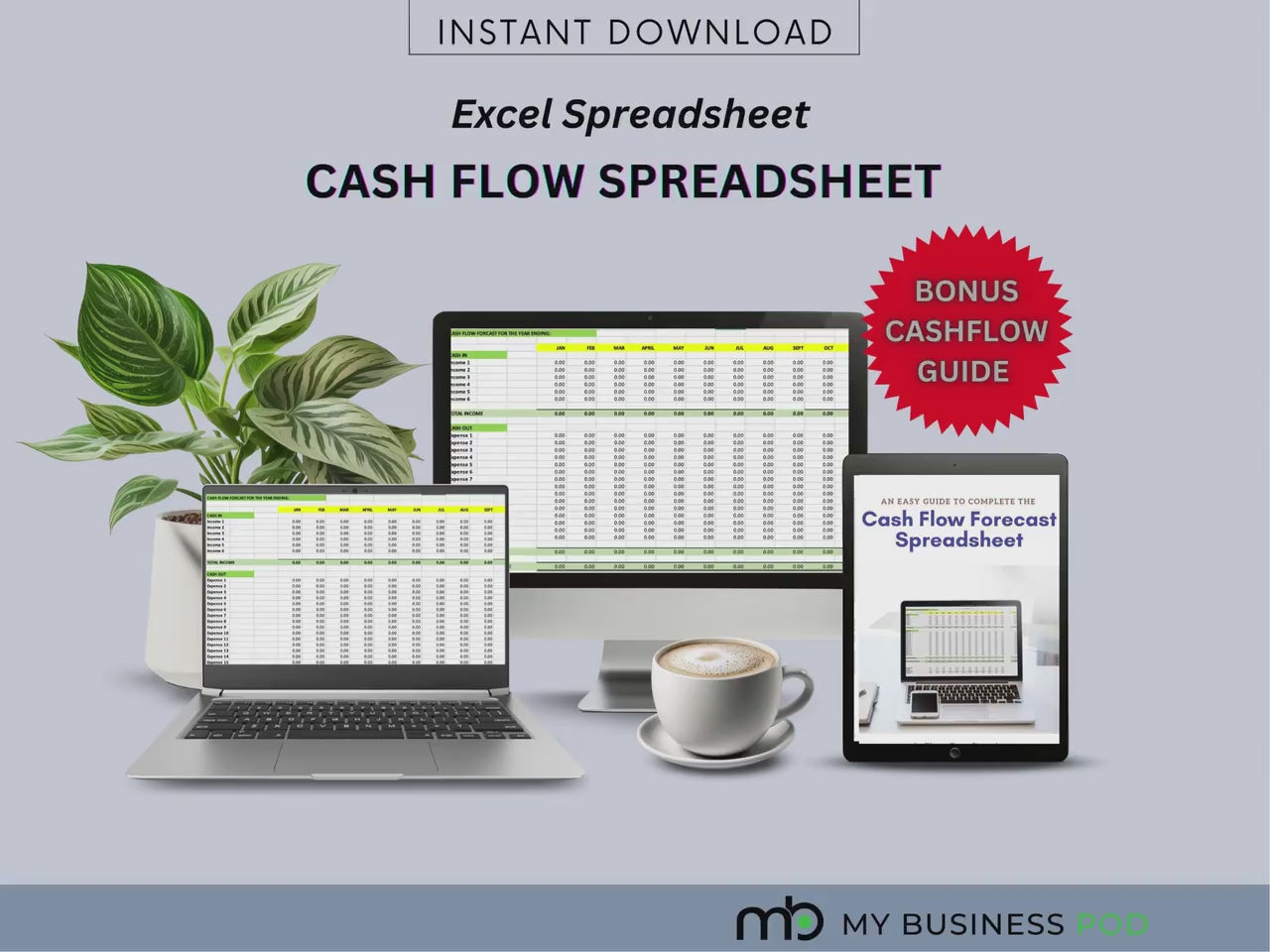 Cash Flow Forecast – Excel Spreadsheet template, Money tracker, Cashflow Prediction, Cash flow, Forecast,Excel, Money, Cash Prediction, Cash