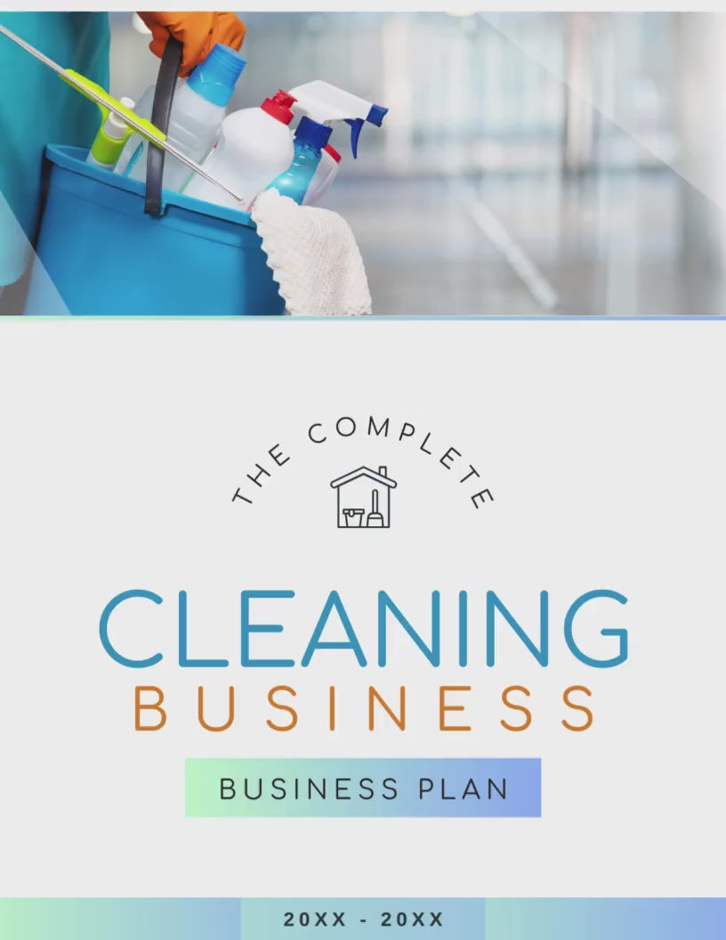 Cleaning Business Plan, Cleaning Services Business Plan, Business Plan, Cleaning Business, Business Plan Template, Business Templates, Biz