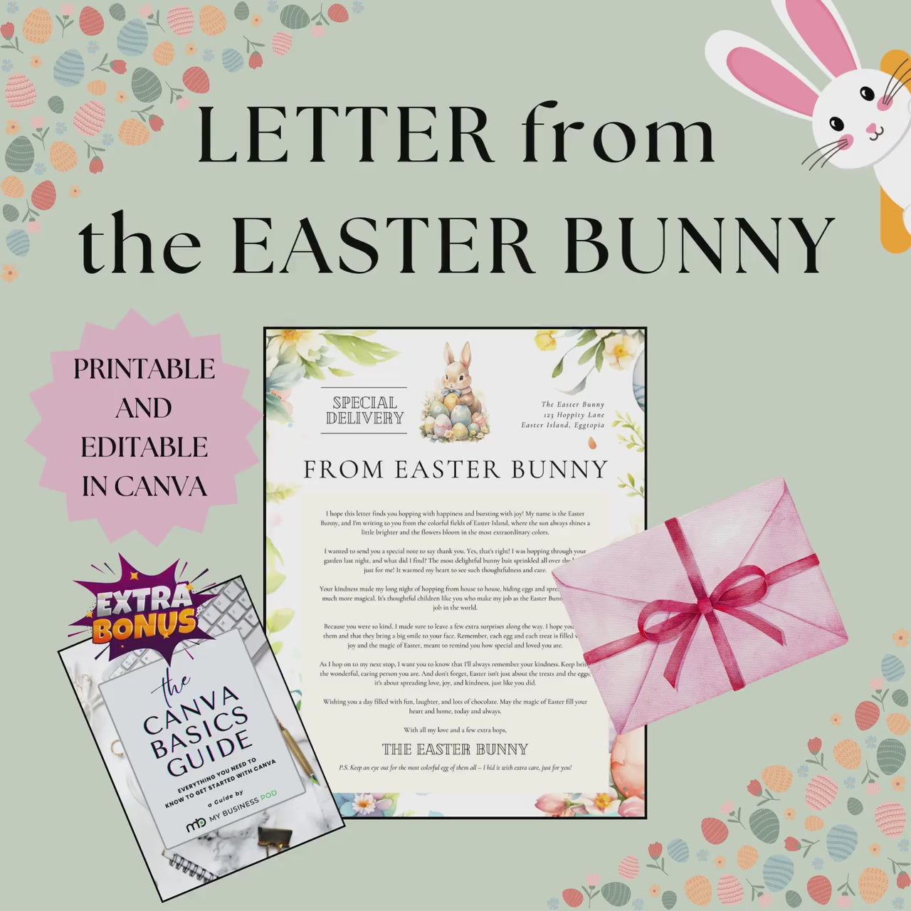 Letter from the Easter Bunny Editable, Printable, Easter Fun, Easter Celebrations, Kids Easter Activities, Easter Party Games, Easter Bunny