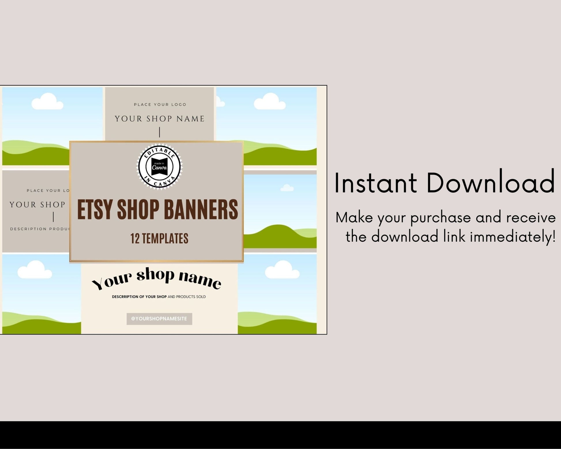 Etsy Shop Banner, Etsy Store Banner, Banner Display, Etsy Big Banner, Etsy Shop Template, Product Mockup, Canva Template, Etsy shop Template