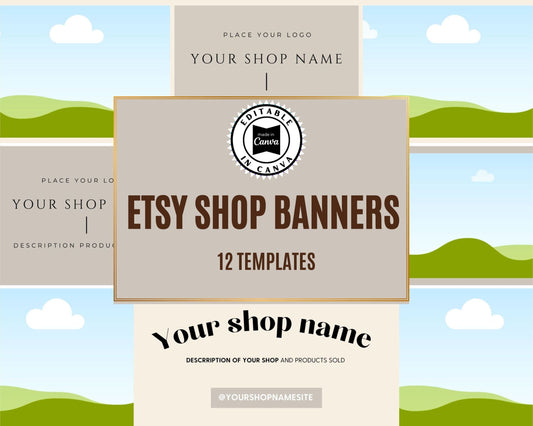 Etsy Shop Banner, Etsy Store Banner, Banner Display, Etsy Big Banner, Etsy Shop Template, Product Mockup, Canva Template, Etsy shop Template