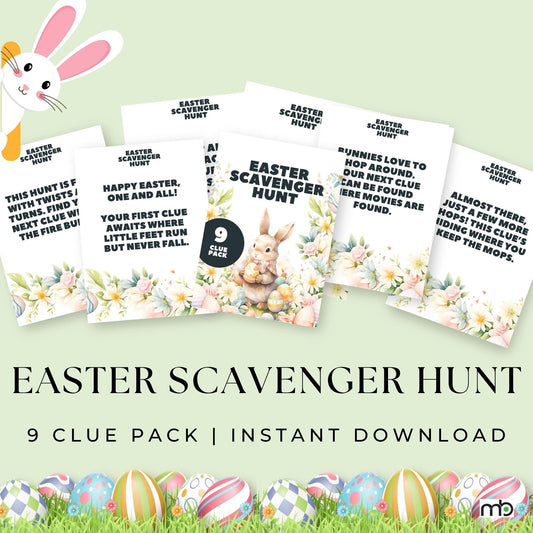 Easter Scavenger Hunt Pack, Easter Games, Easter Hunt, Easter egg Hunt, Scavenger Hunt, Easter fun, Easter basket, Easter Rabbit, Clue Games